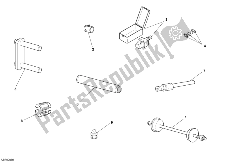 Tutte le parti per il Strumenti Di Servizio Di Officina, Telaio del Ducati Multistrada 620 USA 2006